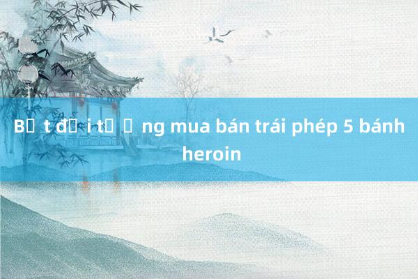 Bắt đối tượng mua bán trái phép 5 bánh heroin