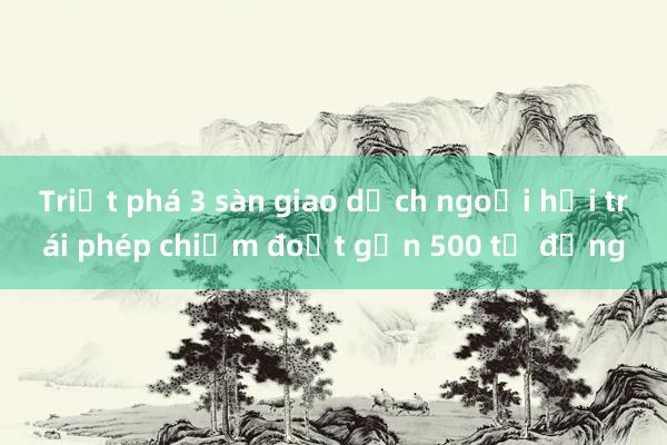 Triệt phá 3 sàn giao dịch ngoại hối trái phép chiếm đoạt gần 500 tỷ đồng