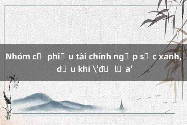 Nhóm cổ phiếu tài chính ngập sắc xanh, dầu khí 'đỏ lửa’