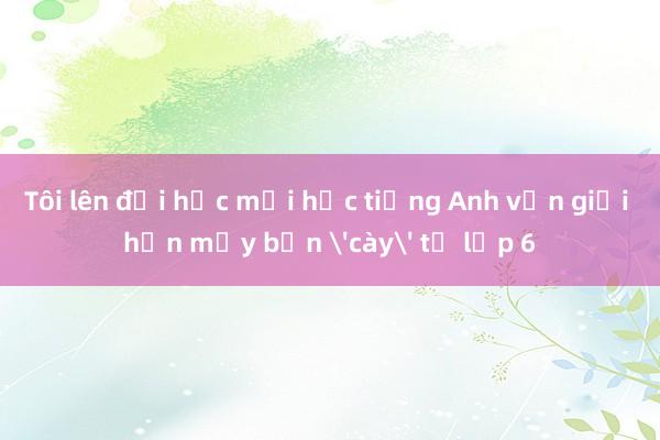 Tôi lên đại học mới học tiếng Anh vẫn giỏi hơn mấy bạn 'cày' từ lớp 6