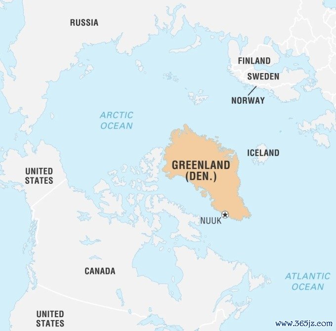 Vị trí đảo Greenland. Đồ họa: Britannica